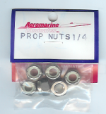 Aeromarine S/steel nylock 1/4"unf.  propnuts (6)